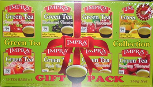 Impra Flavored Green Tea Collection Count x 80 Tea Bags 160 g Gift pack