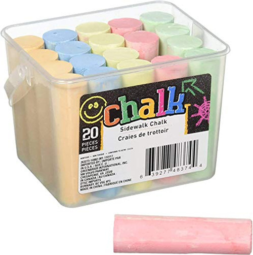 Kids Teacher School Sidewalk Colored Chalk for Outdoor Activity Playground Pavement Chalkboard Fun for Kids Indoor Instructors School Blackboard (20 Pieces in a Carry Container) Kids Teacher School Sidewalk Colored Chalk for Outdoor Activity Playground Pavement Chalkboard Fun for Kids Indoor Instructors School Blackboard (20 Pieces in a Carry Container)