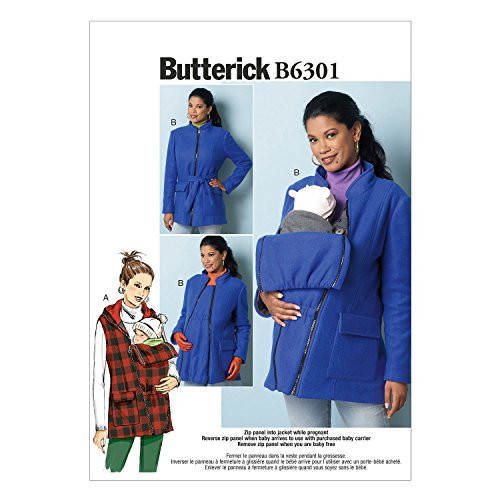 BUTTERICK PATTERNS B6301 Misses' Maternity Vest, Coat & Belt, F5 (16-18-20-22-24)