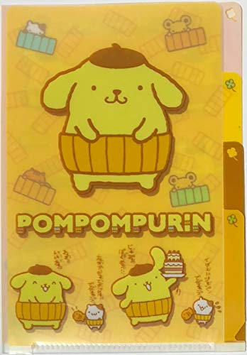 Sanrio Pompompurin Plastic File Folders A6 Size 3 Pockets Stationery