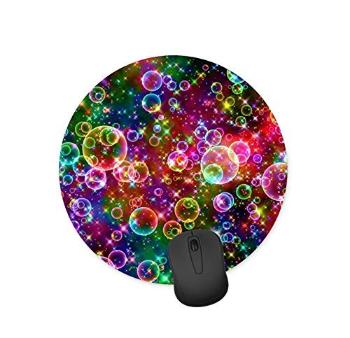 Colorful Bubble Round Mouse Pad Non-Slip Mouse Pad Game Mouse Pad Computer Mouse Pad Office Mouse Pad Neoprene Mouse Pad
