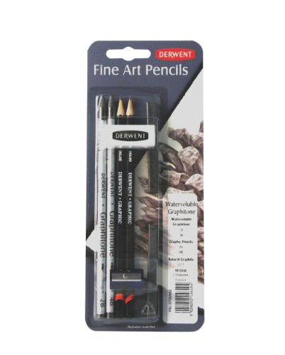 Derwent Water Soluble Graphitone Mixed Media, Pack, 8 Count (0700662)