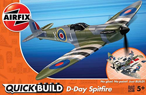 Airfix Quickbuild D-Day Spitfire WWII Aviation Brick Building Model Kit J6045