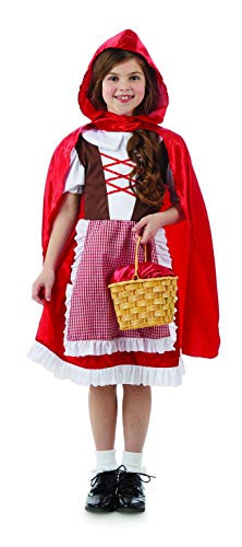 fun shack Girls Red Riding Hood Costume Childrens Fairytale Dress Outfit - Small
