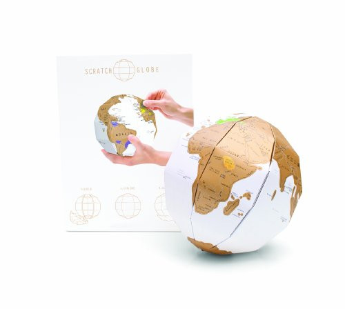 3D Globe Scratch Map Personalized Globe World Travel Map - Scratch Off Map Fun & Colorful Scratch Poster Sphere Great for Classrooms Perfect Travel Gift White & Gold 3D Globe Scratch Map Personalized Globe World Travel Map - Scratch Off Map Fun & Colorful Scratch Poster Sphere Great for Classrooms Perfect Travel Gift White & Gold