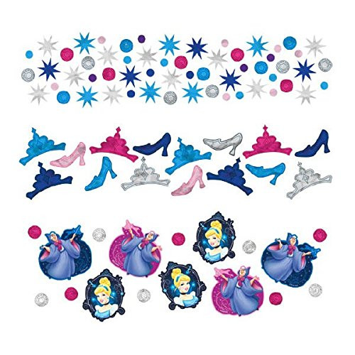 Cinderella Disney Princess Birthday Party Confetti Decoration, 1 Pieces, Made from Foil, Multicolor, 1.2 oz. by Amscan