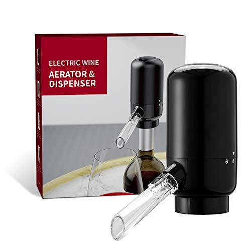 EWCover Electric Wine Aerator Pourer, Automatic One-Touch Smart Wine Decanter and Wine Dispenser Pump