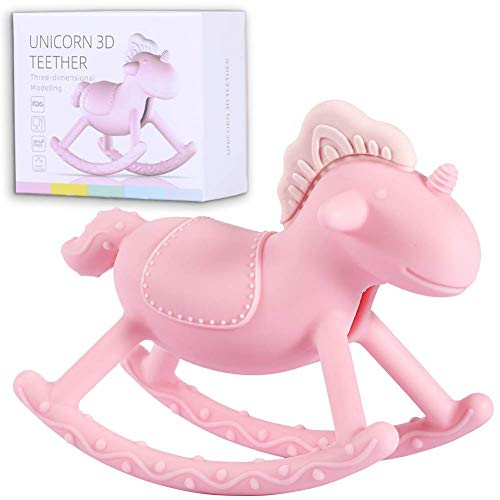 AUBECO Baby Silicone Teether Toy for Babies, The 3D Unicorn Freezer Safe BPA Free Silicone Teethers, Soothe Babies Gums Natural Teething Toys for Infant &Toddler 0-6 Months/6-12 Months AUBECO Baby Silicone Teether Toy for Babies, The 3D Unicorn Freezer Safe BPA Free Silicone Teethers, Soothe Babies Gums Natural Teething Toys for Infant &Toddler 0-6 Months/6-12 Months