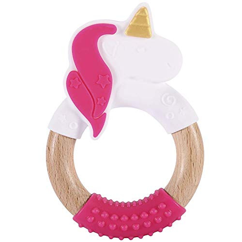 AUBECO Baby Unicorn Teething Toys, 100% Safe Silicone Teether for Babies, Infant and Toddler Natural Teething Toy Soothe Baby Gums AUBECO Baby Unicorn Teething Toys, 100% Safe Silicone Teether for Babies, Infant and Toddler Natural Teething Toy Soothe Baby Gums