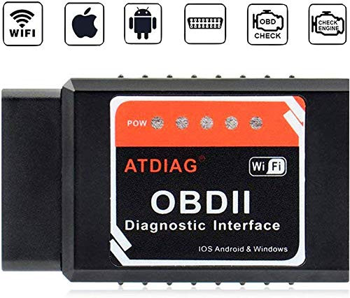 ATDIAG Wireless WiFi OBD2 Car Scanner Code Reader Tool Check Engine Code Diagnostic Interface Diagnostic Tool for iOS & Android