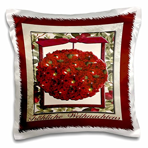 3dRose pc_37018_1 Frohliche Weihnachten, Merry Christmas in German, Cranberry Ornament-Pillow Case, 16 by 16" 3dRose pc_37018_1 Frohliche Weihnachten, Merry Christmas in German, Cranberry Ornament-Pillow Case, 16 by 16"
