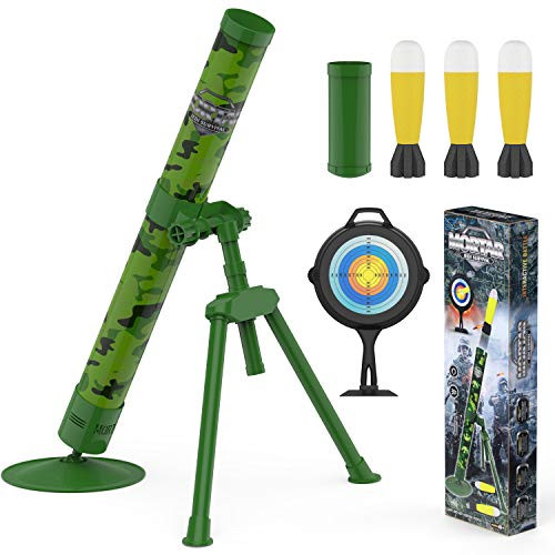 ABCaptain Mortar Military Blaster Toy, Missile Launcher Fires Foam Rockets for Youth, Teens, Adults