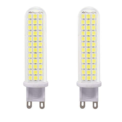 G9 led Light Bulb 100W Halogen Bulbs Equivalent, 1200lm, G9 bin-pins Base 110V 120V 130V Input led Bulbs Replacement, Pack of 2 (Daylight White 6000K)