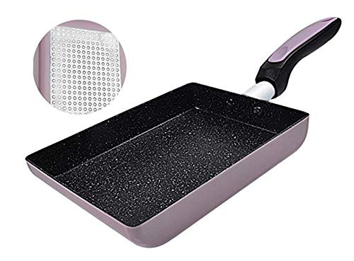 Tamagoyaki Japanese Omelette Pan/Egg Pan - Non-stick Coating - Rectangle Frying Pan Mini Frying Pan (Pink)