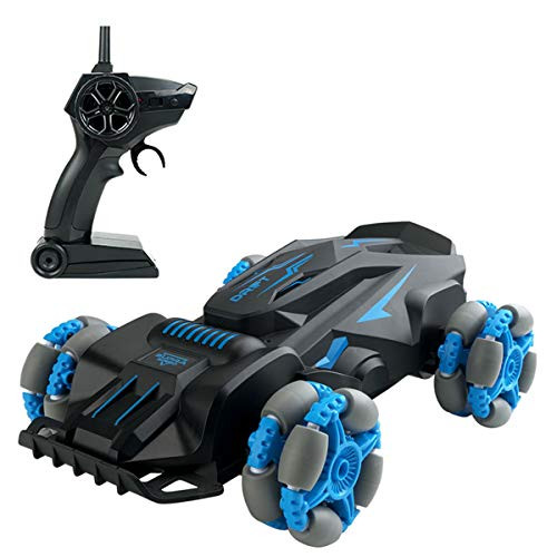 YITOOK RC Remote Control Drift Stunt Cars for Kids, 4WD 2.4GHz High Speed Rechargeable Cool Stunt Car Double Sided 360° Flips Remote Control Car Toys Gift for Boys & Girls (Blue)