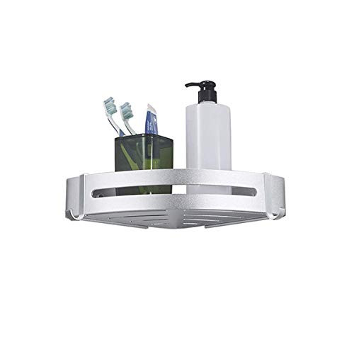 Bathroom Shower Caddy Adhesive Corner Shelf Storage Can be Punched and glued .Wall Mounted Organizer Basket for Kitchen Toilet.Corner Shower Shelf
