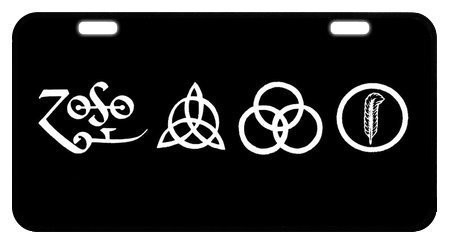 Anwei License Plate Led Zeppelin Metal Frame