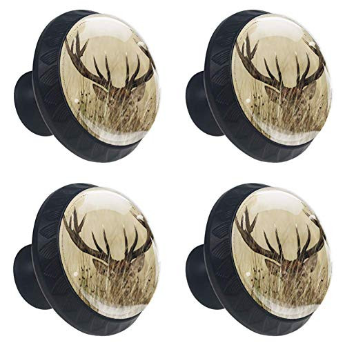 Idealiy Antler Cabinet Dresser Drawer Knobs Glass Pull Handle for Cabinet Door Wardrobe Cupboard