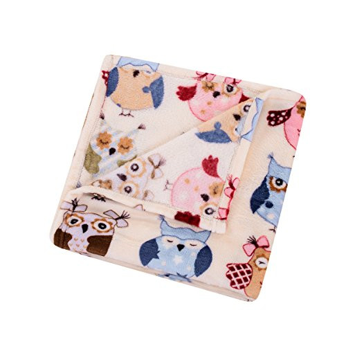 HYSEAS Flannel Fleece Throw Blanket Owl Print - Soft Plush Cozy Fuzzy Microfiber Blanket for Couch, Bed, Chair, Sofa - All Seasons Lightweight - 40x60 Inch HYSEAS Flannel Fleece Throw Blanket Owl Print - Soft Plush Cozy Fuzzy Microfiber Blanket for Couch, Bed, Chair, Sofa - All Seasons Lightweight - 40x60 Inch