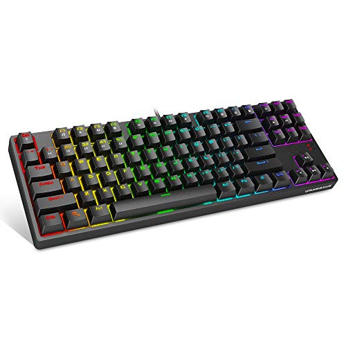 1STPLAYER TKL RGB Gaming Mechanical USB Wired Keyboard DK5.0 LITE with Cherry MX Blue Switches Equivalent, Compact 87 Keys Tenkeyless LED RGB Backlit Computer Laptop Keyboard for Windows PC Gamers 1STPLAYER TKL RGB Gaming Mechanical USB Wired Keyboard DK5.0 LITE with Cherry MX Blue Switches Equivalent, Compact 87 Keys Tenkeyless LED RGB Backlit Computer Laptop Keyboard for Windows PC Gamers