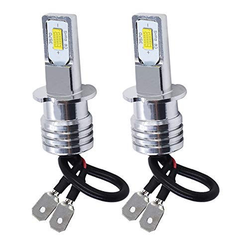 labwork 2pcs Extreme Super Bright LED H3 Fog Light Bulbs - High Power COB Universal H3 LED Bulb LED Headlights Bulbs Lamp Replacement - 6000K White