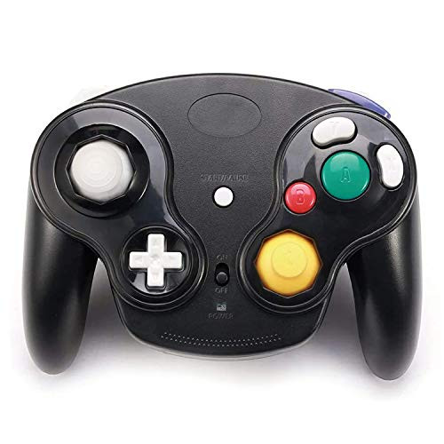 GALGO Wireless Gamecube Controllers, Classic Gamecube Wavebird Wireless wii Controller Remote Gamepad Joystick for Nintendo Gamecube Console, Compatible with Wii (1Black)