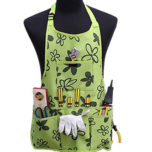 Oxford Cloth Work Apron Garden Apron for Home Garden Waterproof,Heavy Duty Work Apron with Tool Pockets Adjustable up to XXL for Men & Women