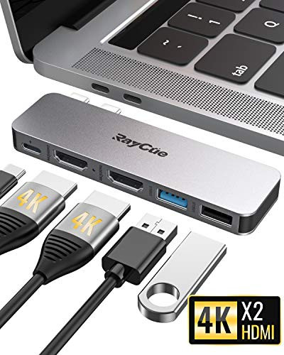 USB C Hub MacBook Dual HDMI Adapter USB 