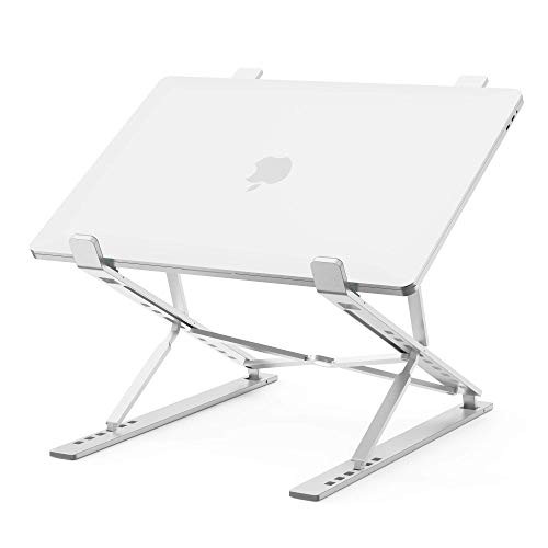 Laptop Stand, Laptop Stand for Desk, Portable Laptop Stand, Ergonomic Aluminum Computer Riser, Adjustable Laptop Stand [9+6 Height Adjustment] Compatible with All Notebooks up to 17.3", by pcgaga