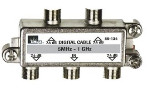 Ideal 85-134 4-Way Digital Cable Splitter, 5-1 GHz