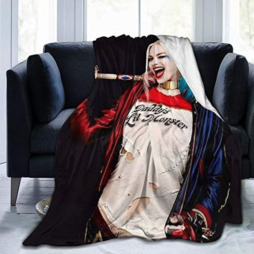 Judith Wordsworth Har-Ley Qu-inn 3D Printed Soft and Warm Throw Blanket Micro Fleece Blanket 60"x50"