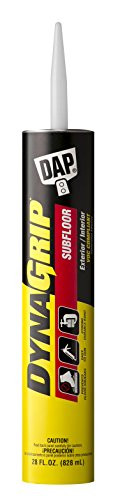 DAP 27515 Subfloor Synthetic Latex Construction Adhesive, 28 Oz, Tube, Paste, Slight Alcoholic, Light Tan