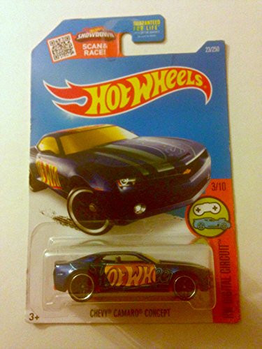 Hot Wheels 2016 HW Digital Circuit Chevy Camaro Concept 23/250 Candy Blue