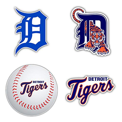 Tigers Baseball - Detroit Set of 4 Decal 5" Longer Side