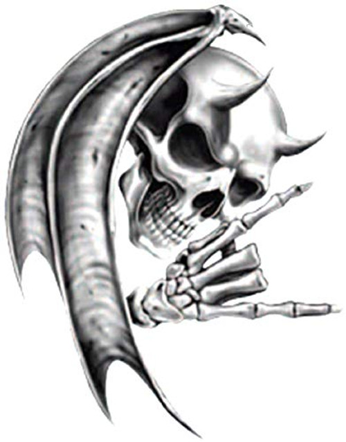 SSND-Devil Death Skull, Vinyl Decal Sticker, 4.5 inch