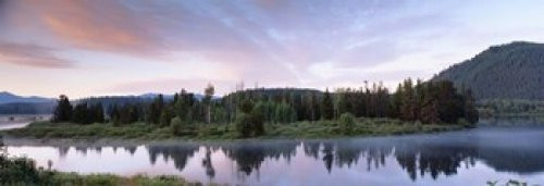 Posterazzi USA Wyoming Grand Teton Park Ox Bow Bend Poster Print, (36 x 13)
