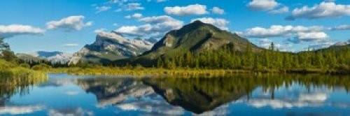 Posterazzi Mount Rundle and Sulphur Mountain reflecting in Vermilion Lake in the Bow River valley at Banff National Park Alberta Canada Poster Print, (18 x 6)