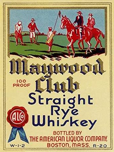 Posterazzi Maywood Club Straight Rye Whiskey Poster Print by Vintage Booze Labels, (18 x 24)