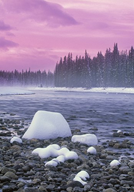 Posterazzi Winter Sunset On Bow River Banff National Park Alberta Canada Poster Print, (11 x 16) Posterazzi Winter Sunset On Bow River Banff National Park Alberta Canada Poster Print, (11 x 16)