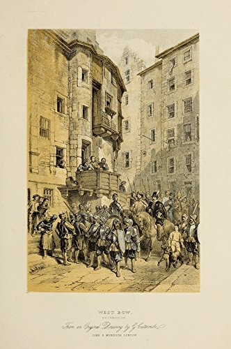 Posterazzi Scotland 1840 West Bow Edinburgh Poster Print by George Cattermole, (18 x 24)