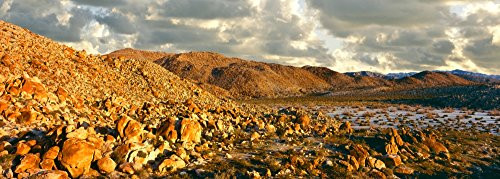 Posterazzi Rock formations on landscape at sunrise Bow Willow Campground Anza Borrego Desert State Park California USA Poster Print, (13 x 36)
