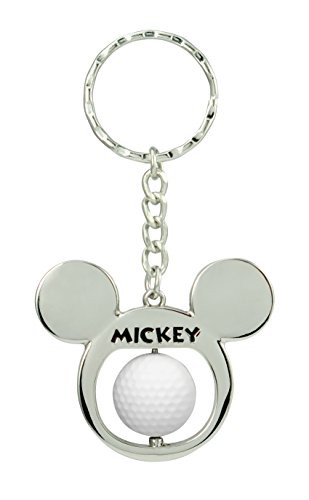 Disney Mickey Golf Ball Spinner Pewter Key Ring Accessory