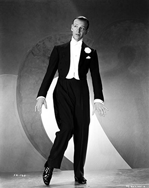 Fred Astaire Dancing in Black Shoes Black Suit and White Bow Tie Photo Print (8 x 10)