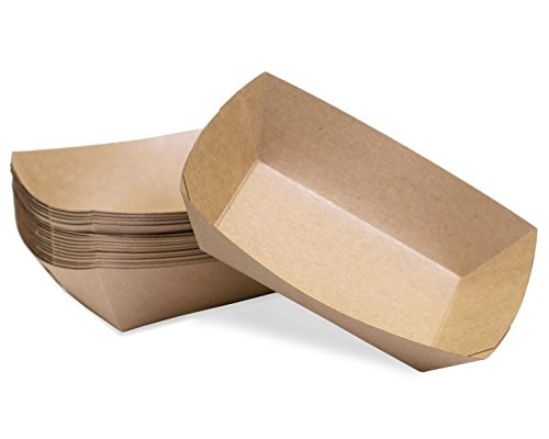 Large (2 Lb.) Kraft Paper Food Tray | 25 Ct
