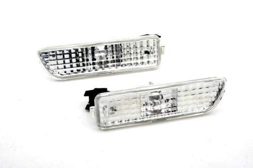 Smoke Front Bumper Side Marker Reflector Fender Replacement for VW Golf Jetta MK4 (Clear Lens)