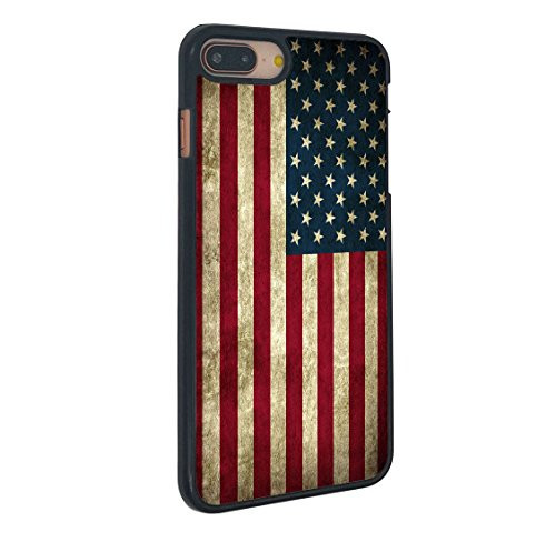 American Flag iPhone 7 Plus Case Vintage American Flag for iPhone 7 Plus Case(Black Hard Plastic)