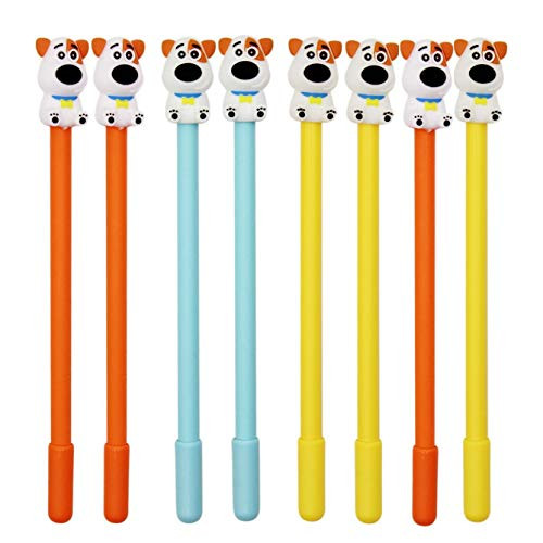 WIN-MARKET Gel Pens Set Fashion Cute Funny Cartoon Dog Animals Gel Pens Office School Pen Student Supply Stationery (8PCS)