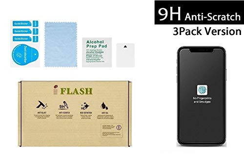 iPhone XR, iPhone 11 Matte Screen Protector, iFlash 3 Pack Anti-Glare and Anti-Fingerprint Tempered Glass Matted Finishing Shield for Apple iPhone 11 / XR/X-R 6.1 - Anti Glare/Face ID