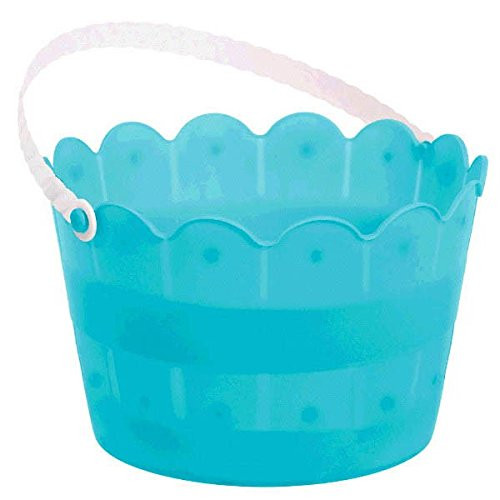 Amscan Caribbean Blue Scalloped Plastic Bucket | Party Favor