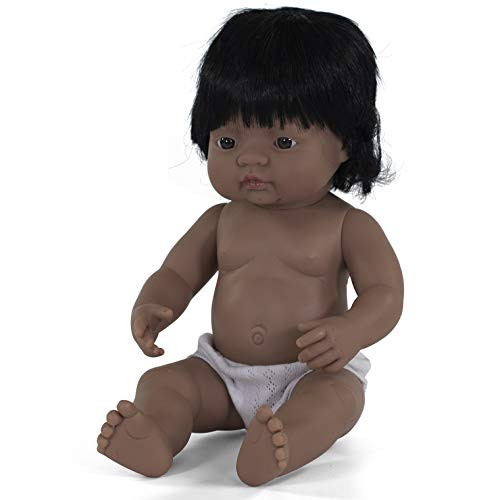 Miniland Educational - 15'' Anatomically Correct Baby Doll, Hispanic Girl
